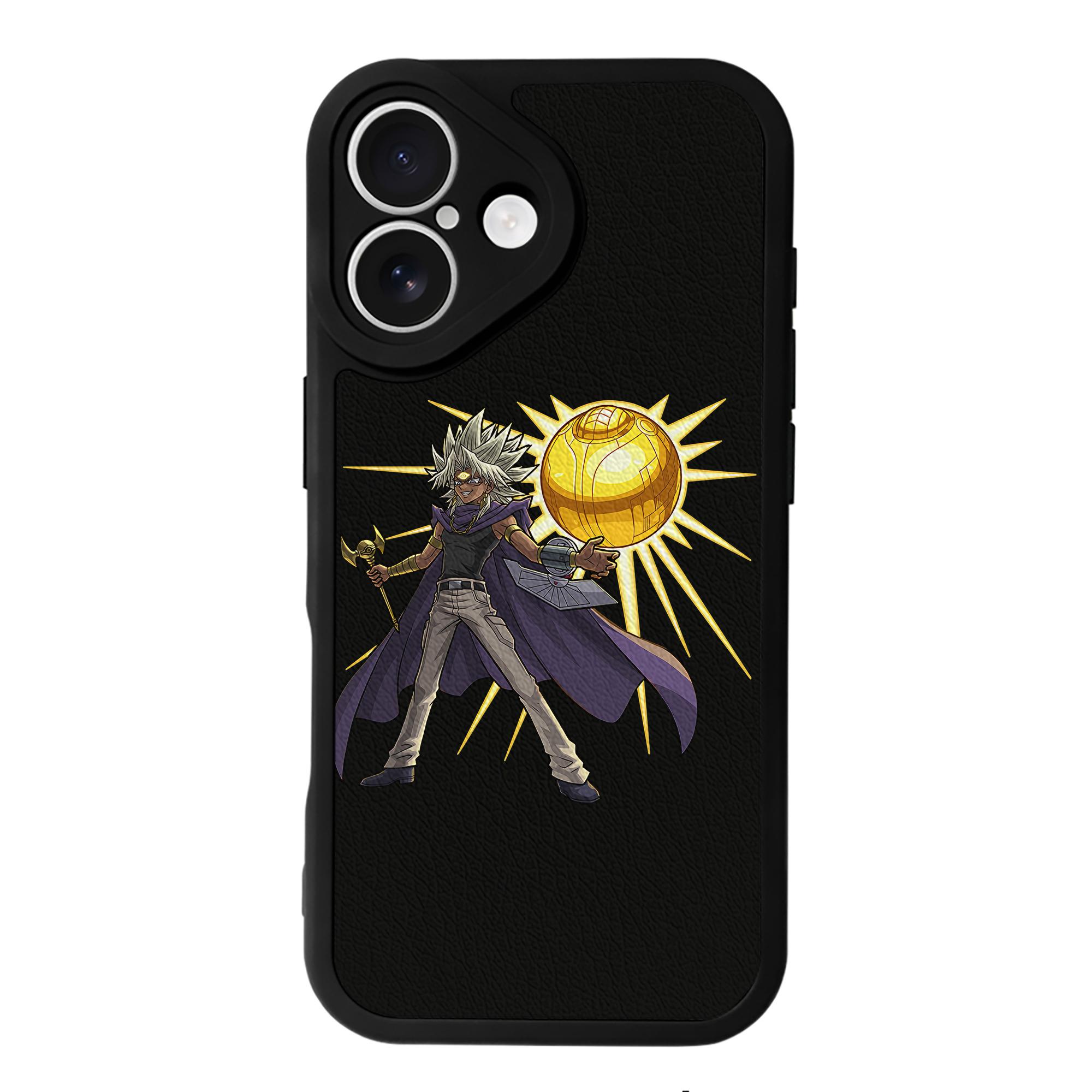 （画像用） 遊☆戯☆王 Yu-Gi-Oh! 【iPhone 16シリーズ対応】シリコンスマホケース（レザー調） 材質：シリコン